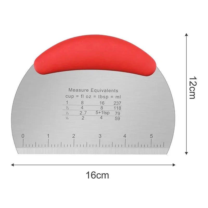 Stainless Steel Dough Scraper with Scale