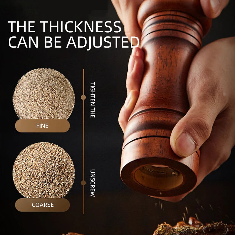 Solid Wood Manual Pepper & Salt Grinder Mill (5"/8"/12")