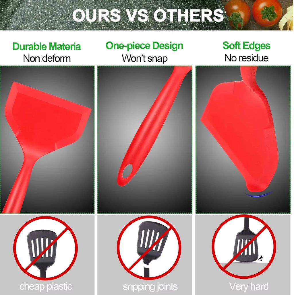 Wide Flexible Silicone Spatula Turner