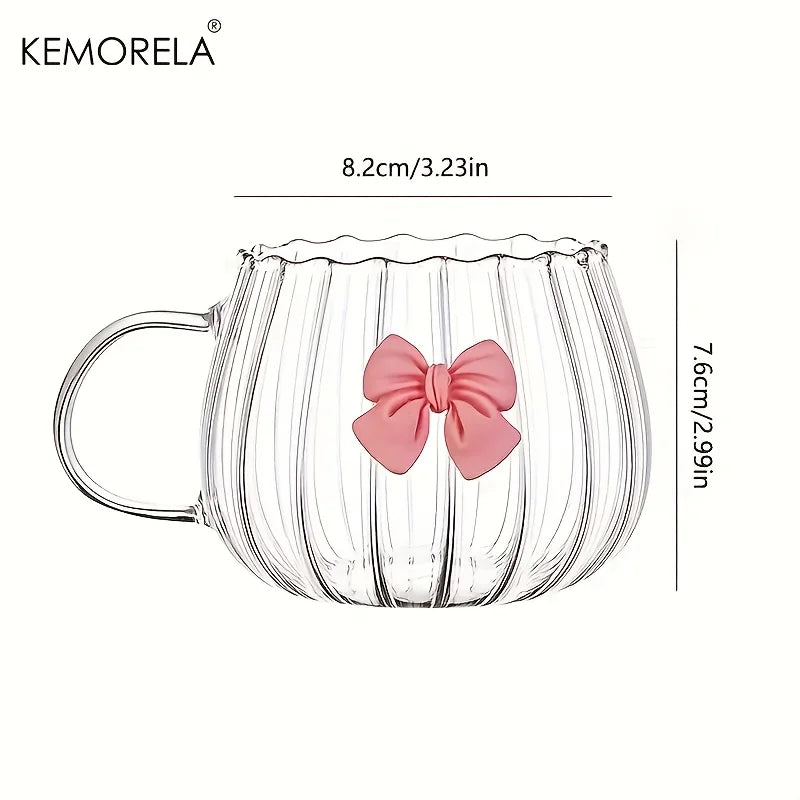 Ribbed Pumpkin Glass Mug