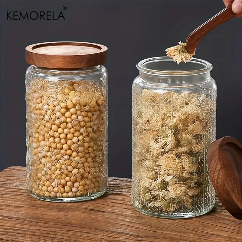 Embossed Storage Jar