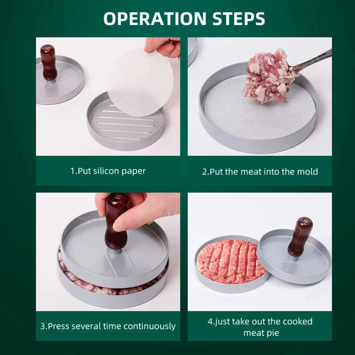 Round Burger Press Patty Maker