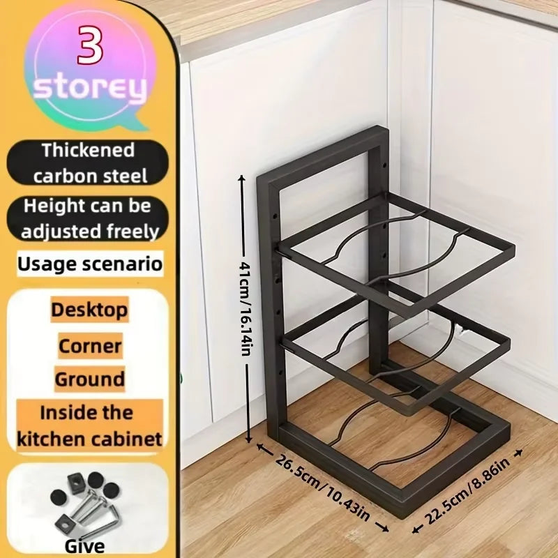 Heavy-Duty Under Cabinet Pot & Pan Rack