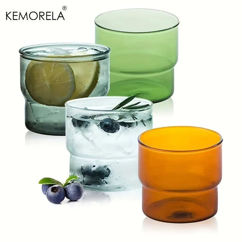 Stackable Two-Tone Borosilicate Glass Cups (Set of 2)