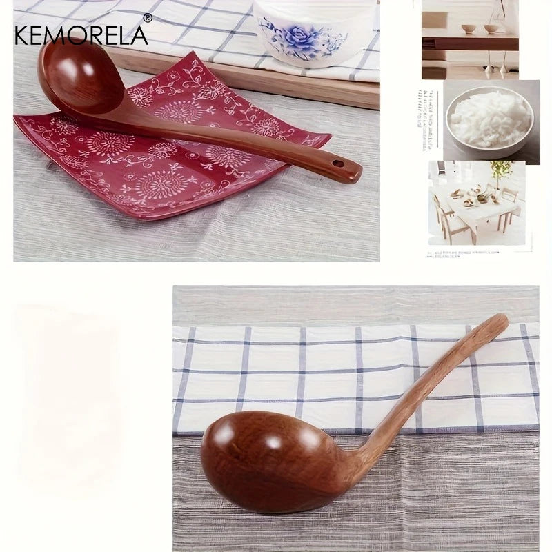 Long Handle Wooden Soup Ladle