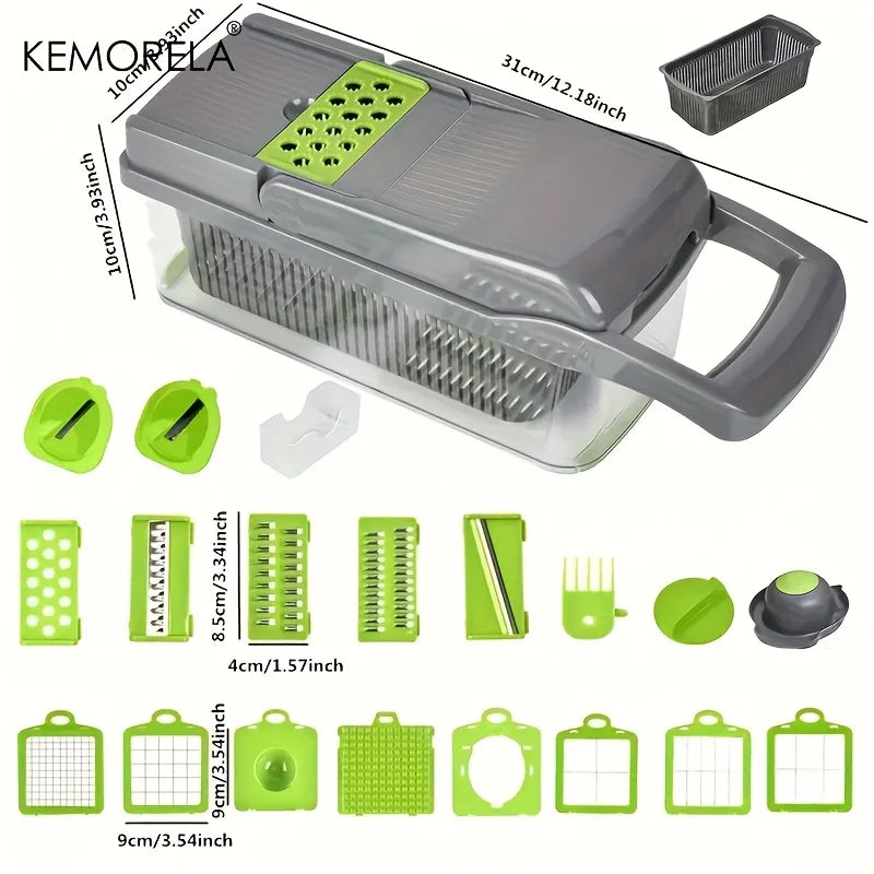 Multi-Blade Vegetable Chopper & Mandoline Slicer