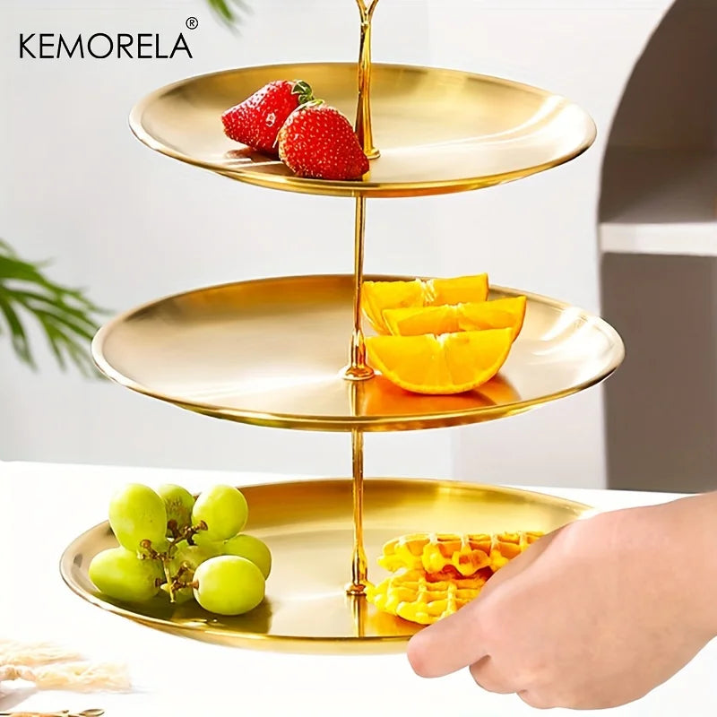 3-Tier Stainless Serving Stand