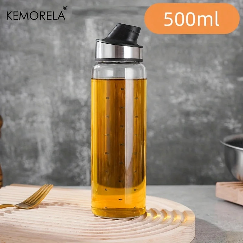 Glass Oil Dispenser Bottle with Auto-Flip Spout