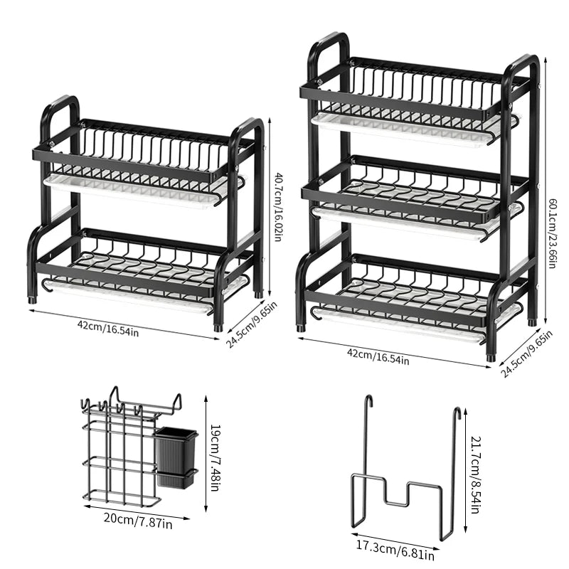 3-Tier Steel Kitchen Rack