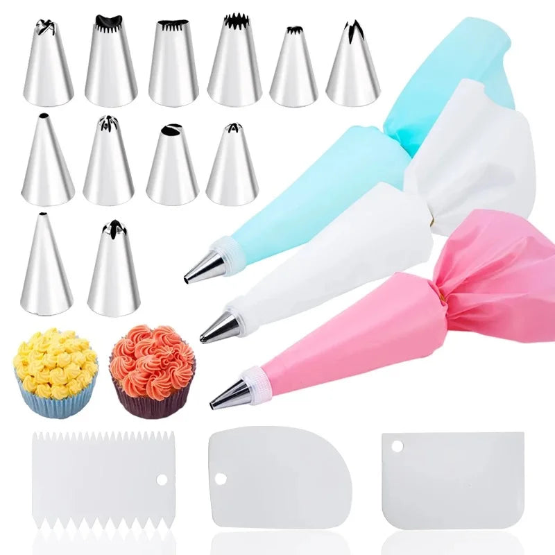 Silicone Pastry Bag & Nozzle Set