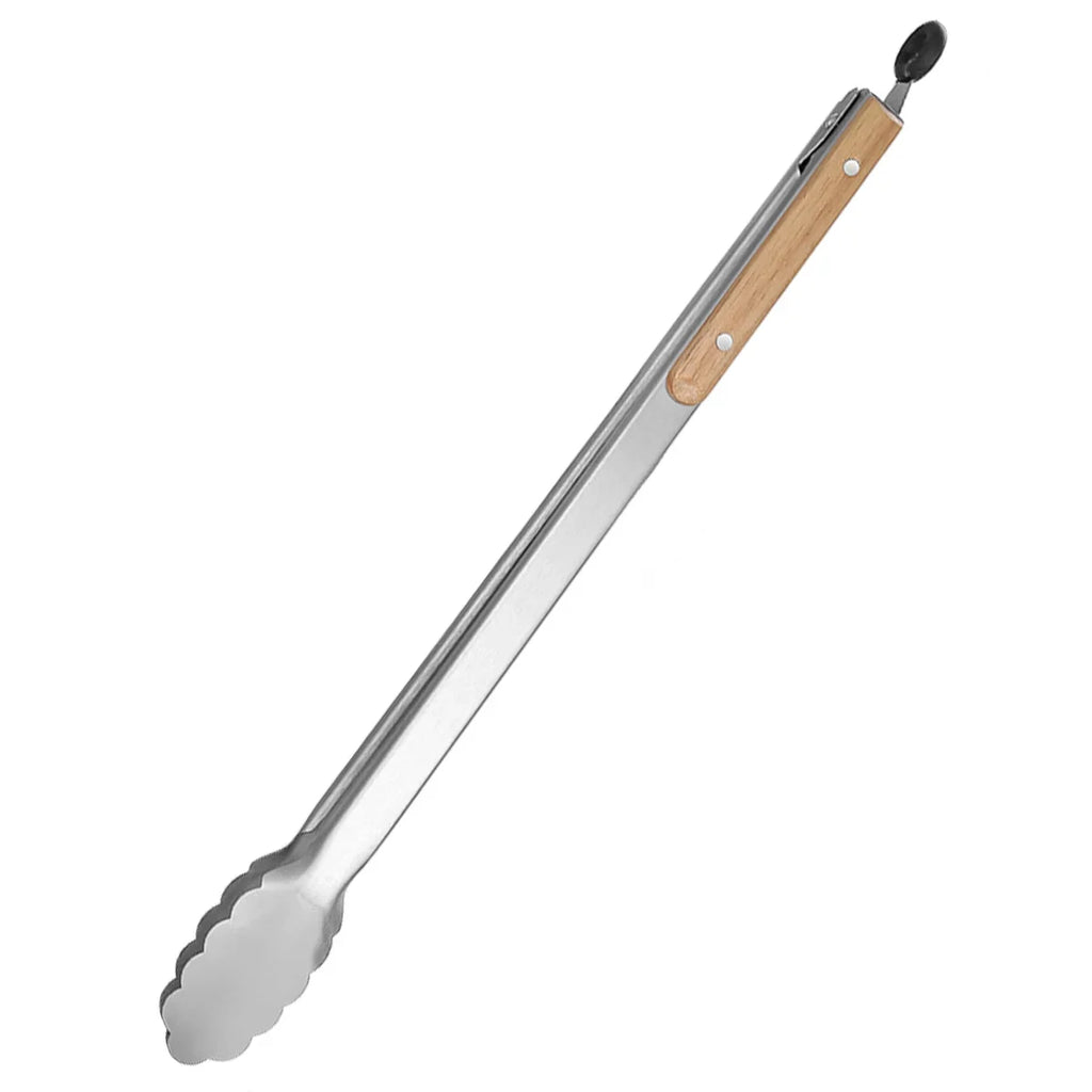 Wooden Handle Food Tongs (Heavy Duty)