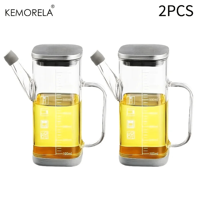 Glass Oil Dispenser Bottle with Measurement Scale (700/1000ml)