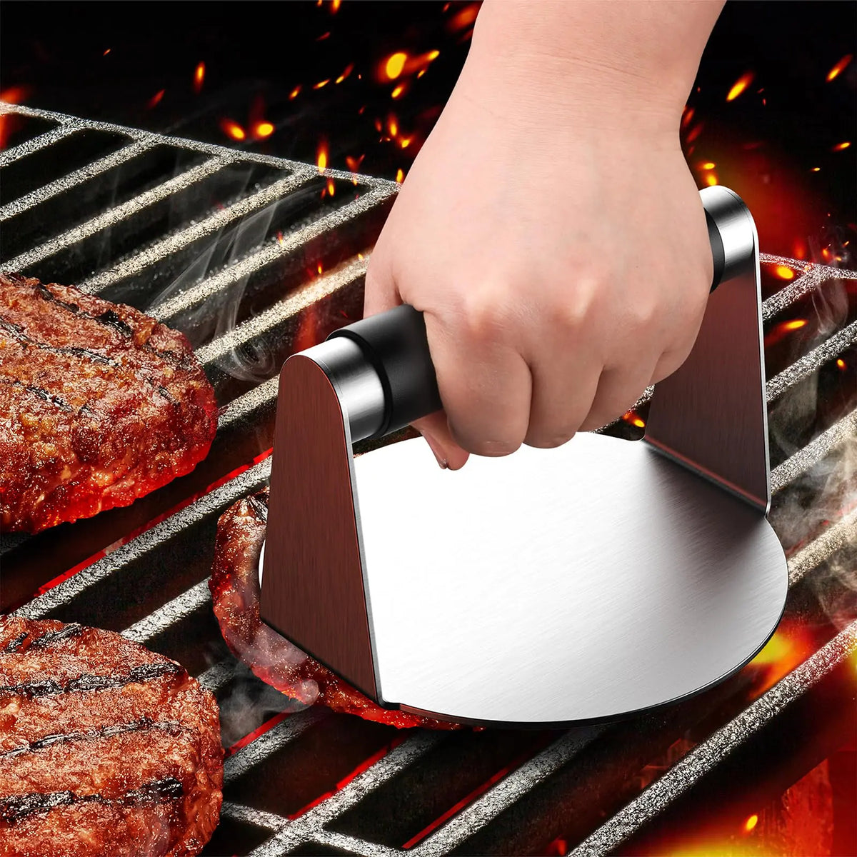 Anti-Scald Smash Burger Press