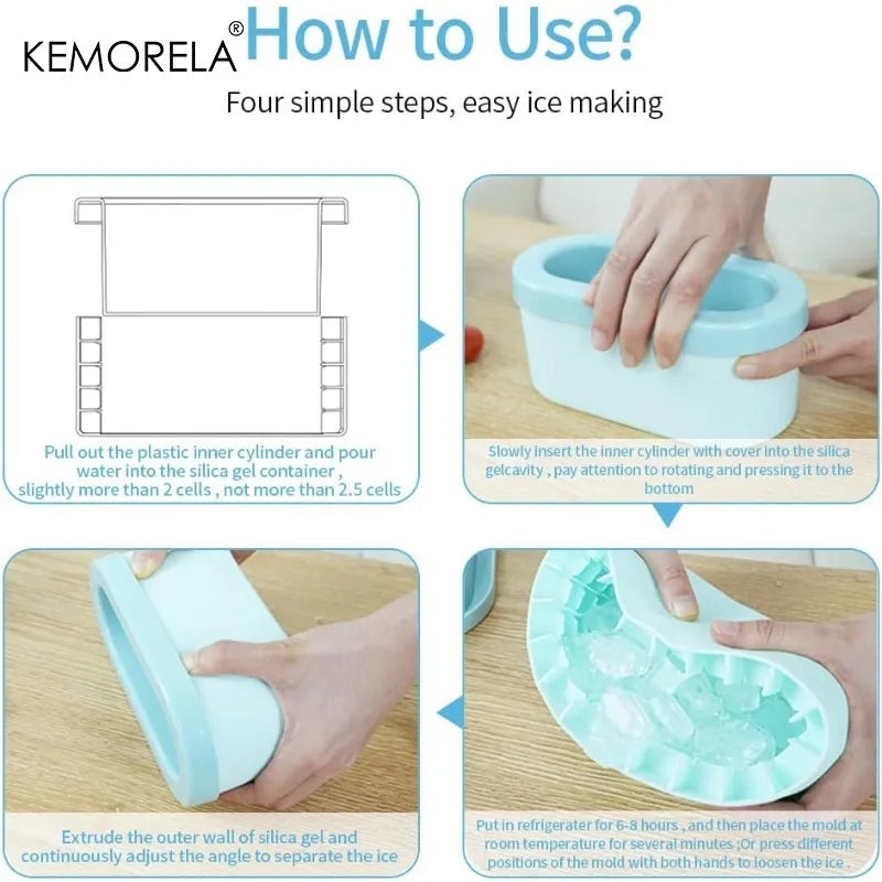 Silicone Ice Cube Maker Bucket