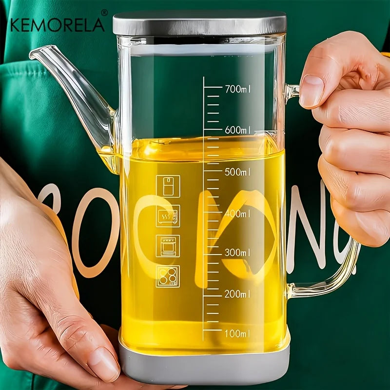Glass Oil Dispenser Bottle with Measurement Scale (700/1000ml)