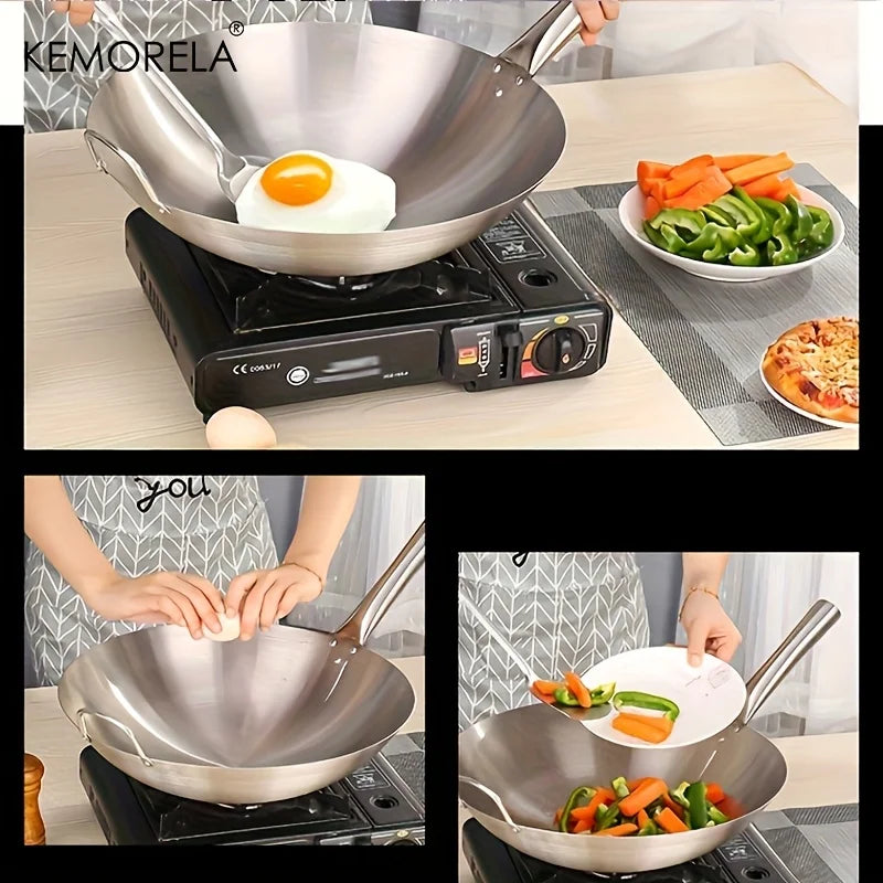 Stainless Steel Wok Pan