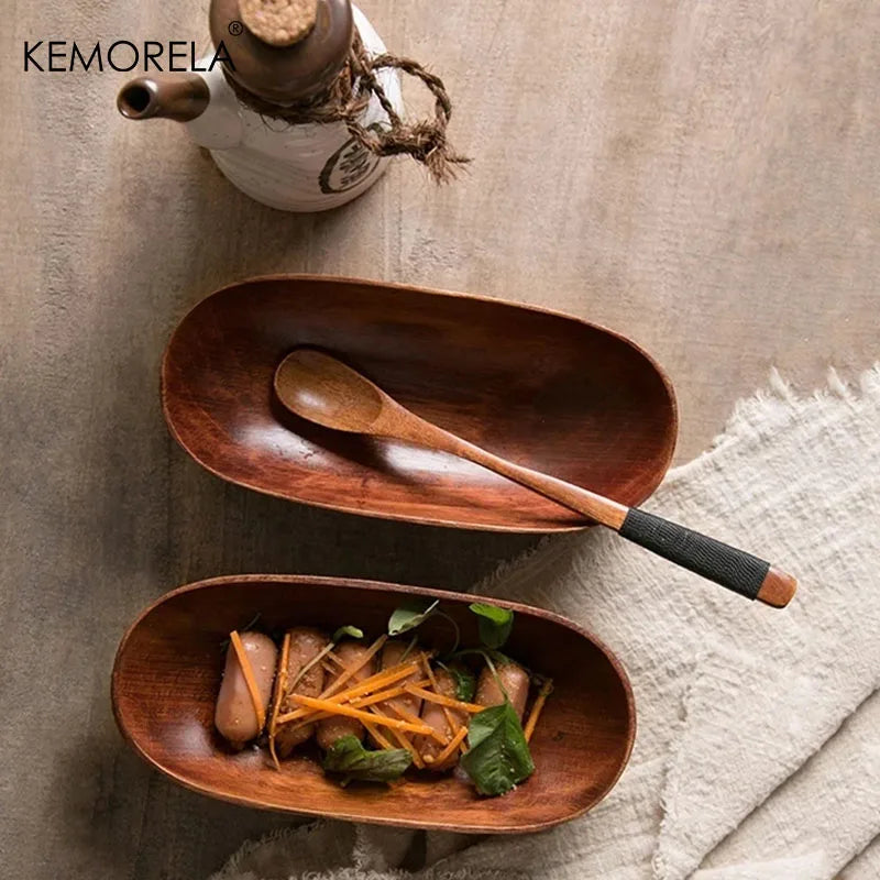 Oval Wooden Serving Tray