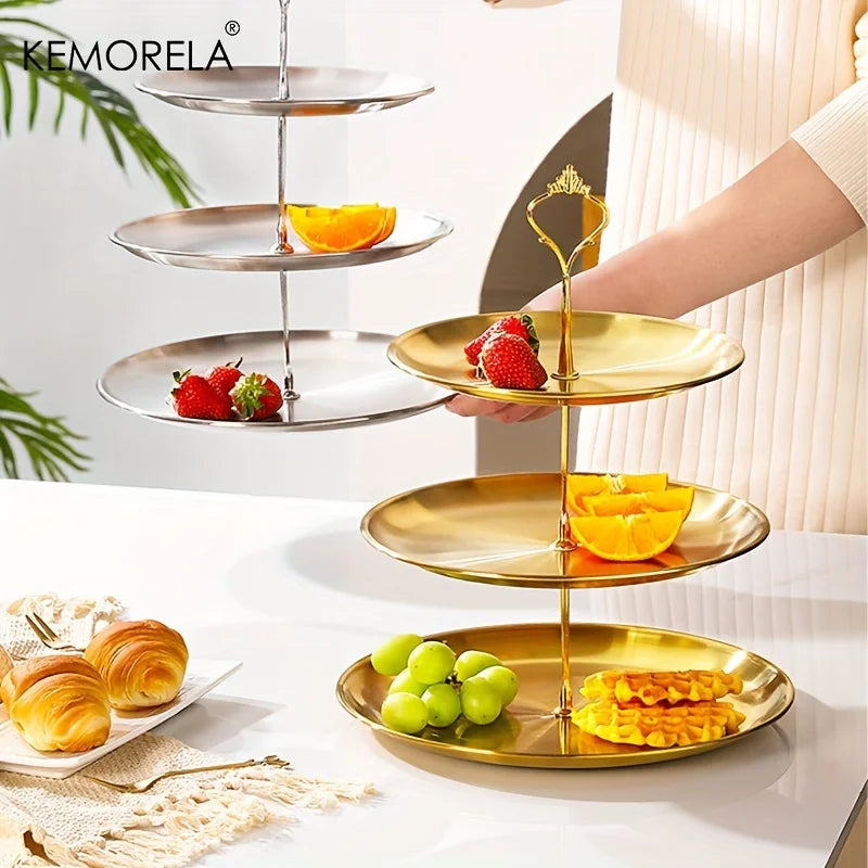 3-Tier Stainless Serving Stand