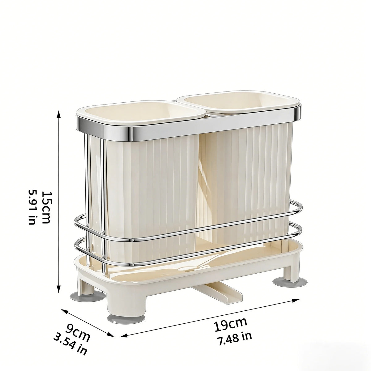2-Section Cutlery Drainer