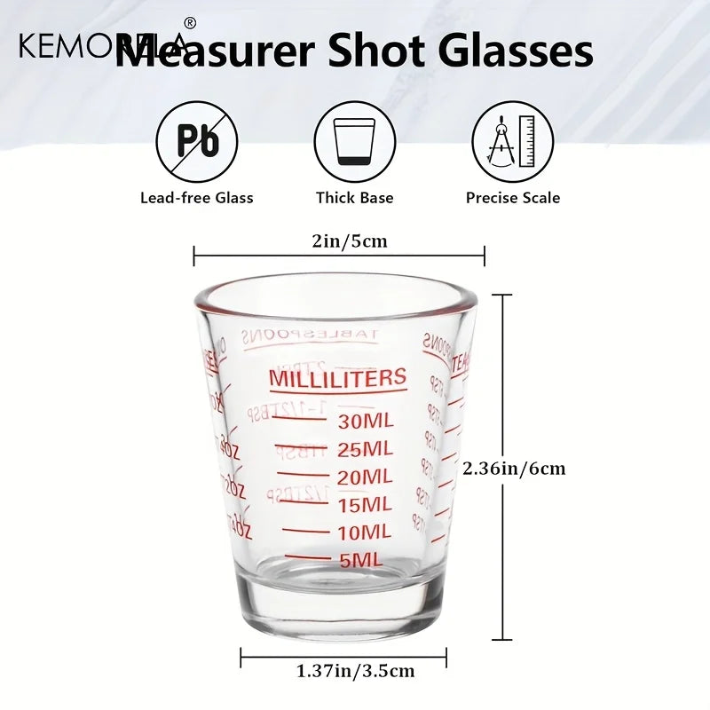 Glass Measuring Cup with Multi-Scale Markings (30ml)