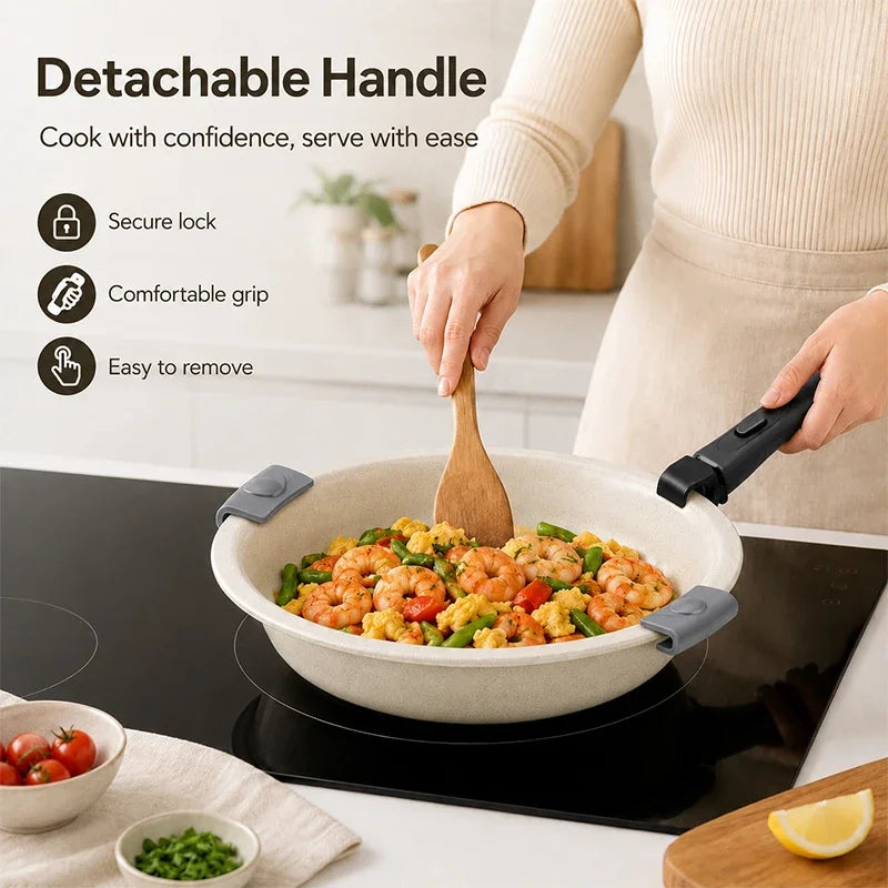 Korean-Style Ceramic UFO Pan with Handles