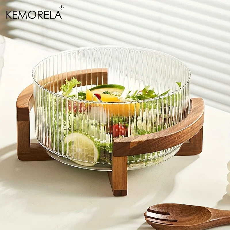 Bamboo Stand Salad Bowl