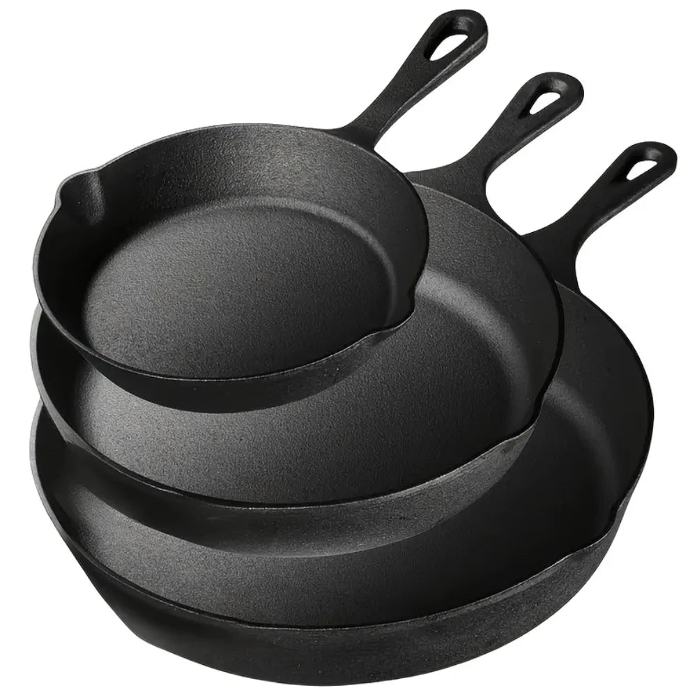3-Piece Cast Iron Skillet