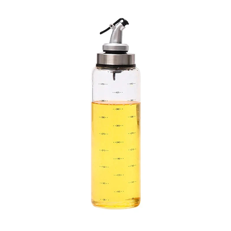 Glass Oil Dispenser Bottle with Measurement Scale