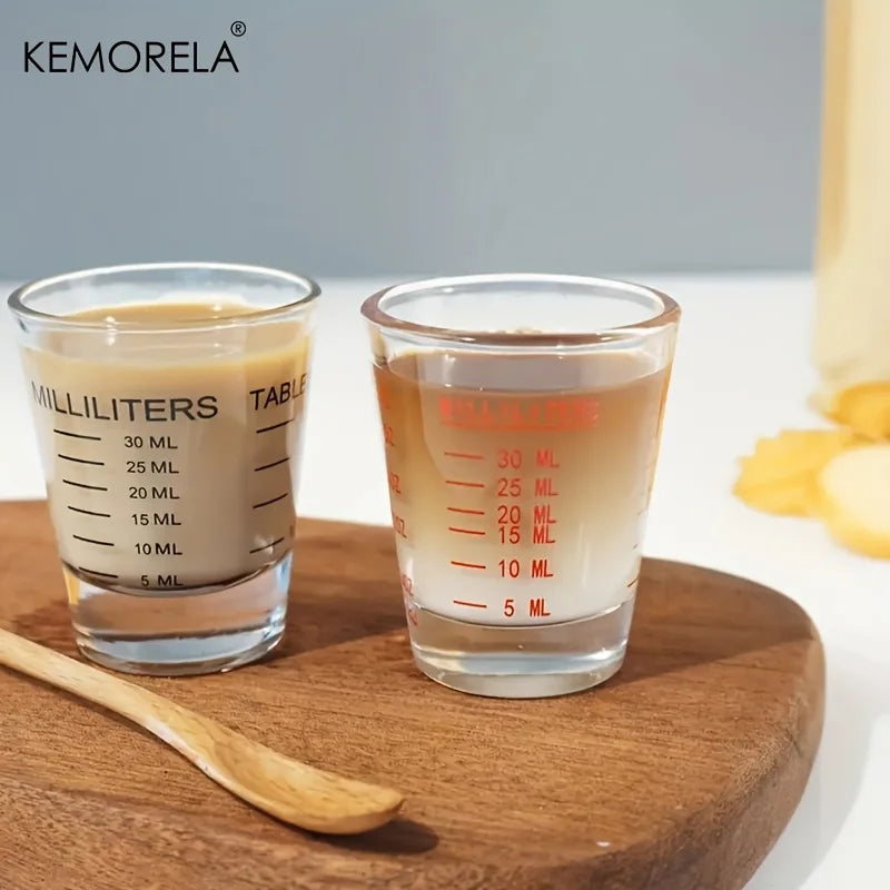Glass Measuring Cup with Multi-Scale Markings (30ml)