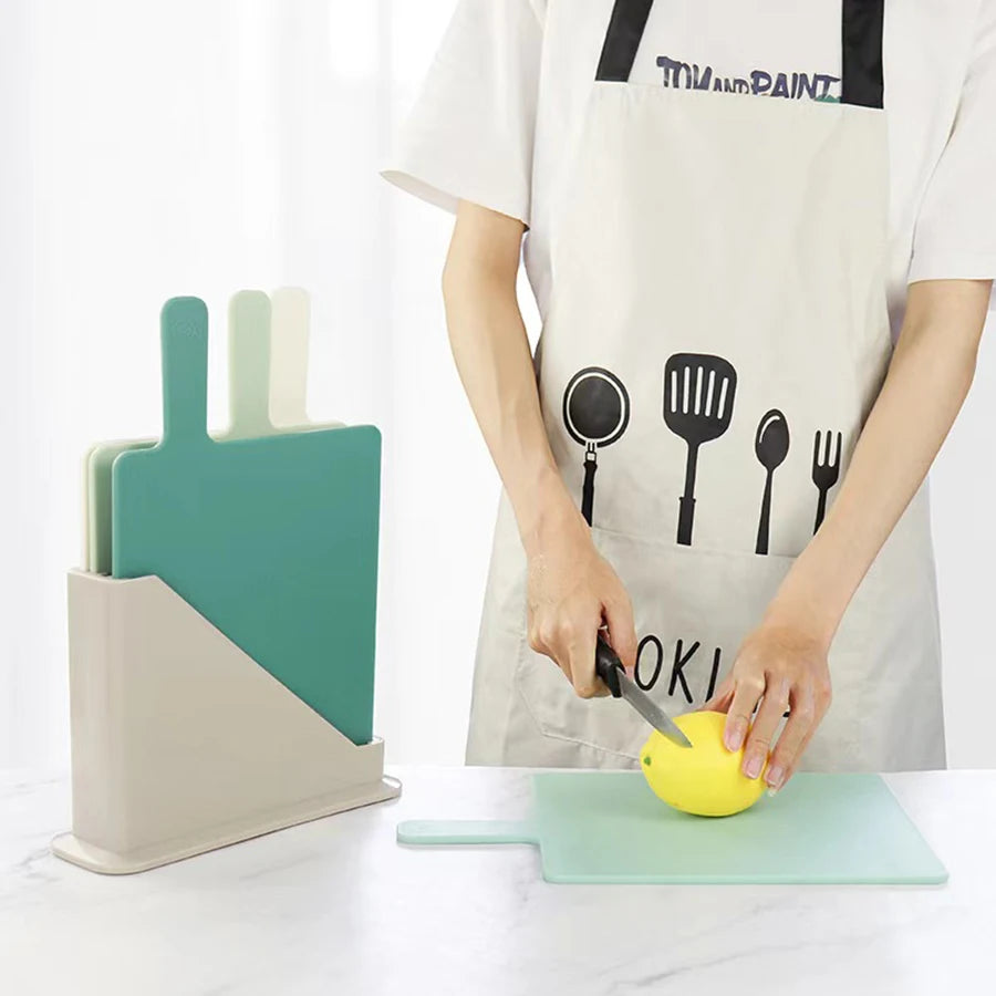 Cutting Board with Drain Basket