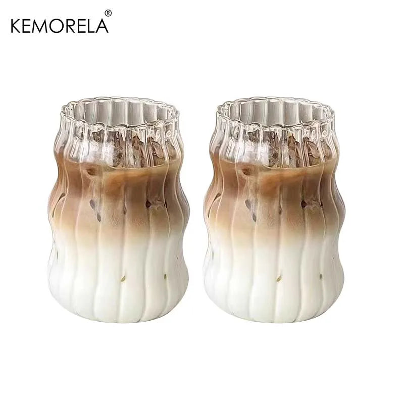 Wavy Glass Cups Set (6pcs)