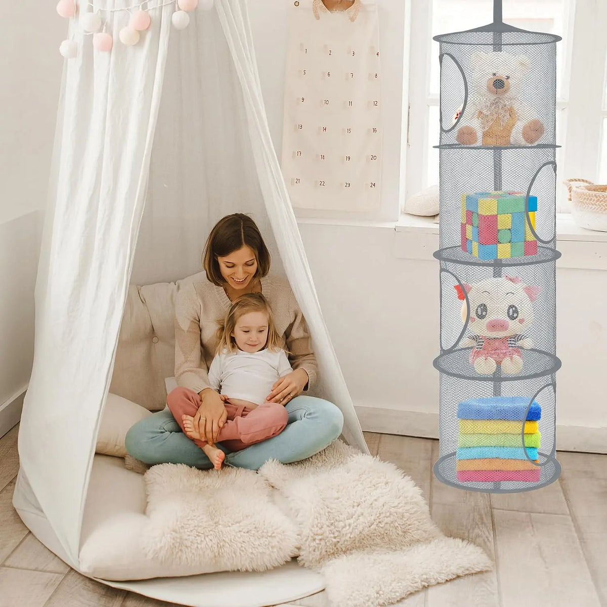 Mesh Hanging Storage Basket