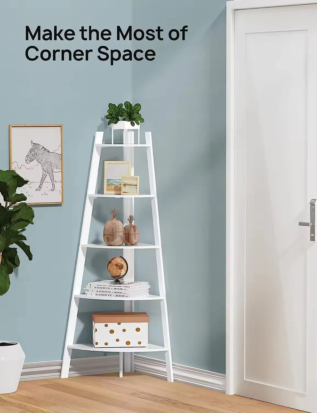 Corner Ladder Shelf