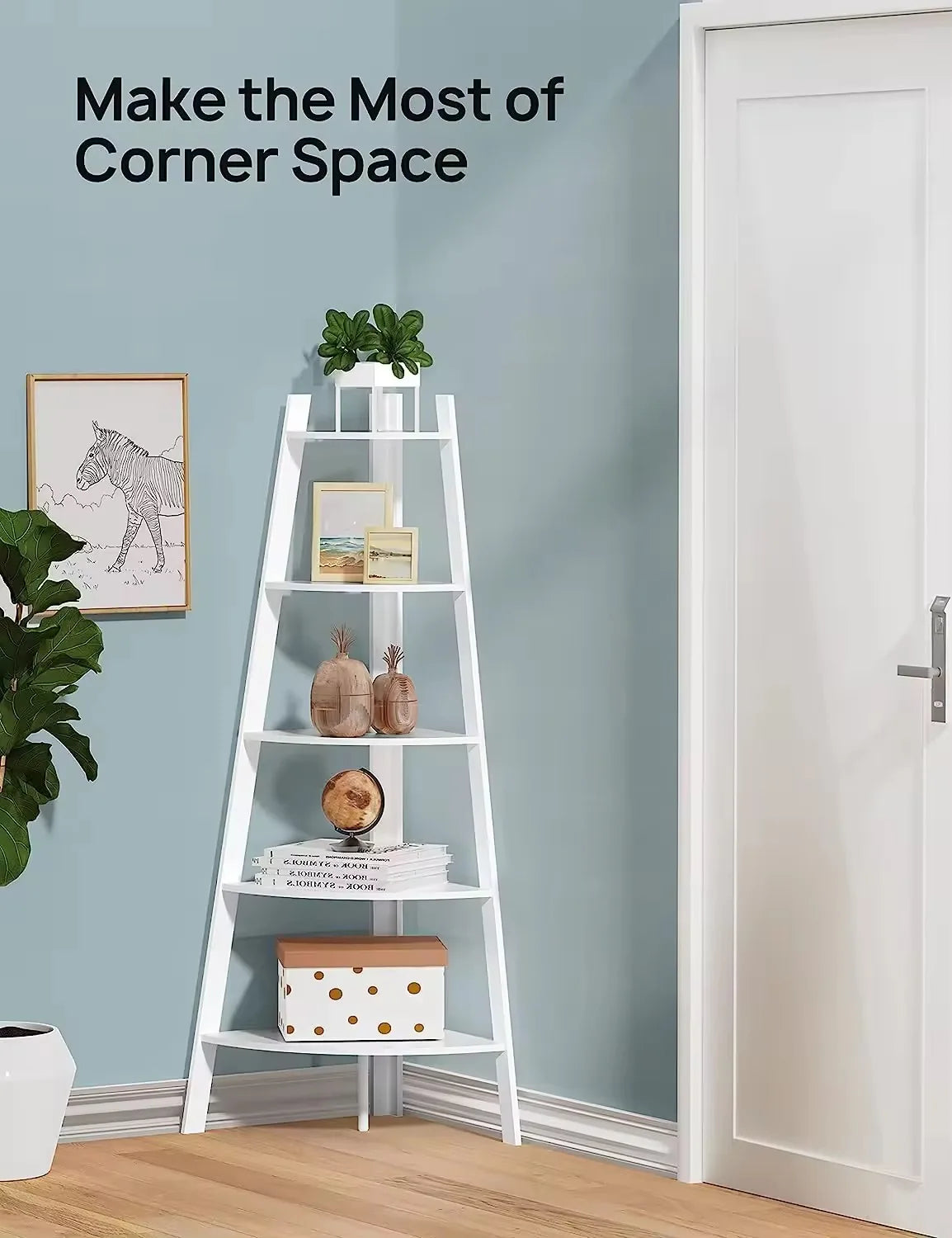 Corner Ladder Shelf
