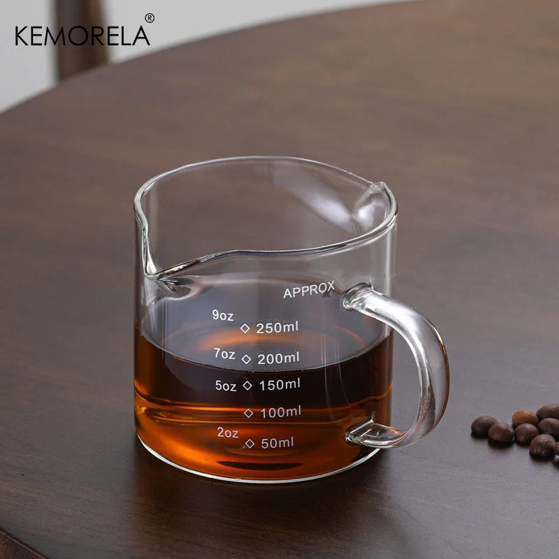 Glass Espresso Shot Measuring Cup with Pour Spout (90/150ml)
