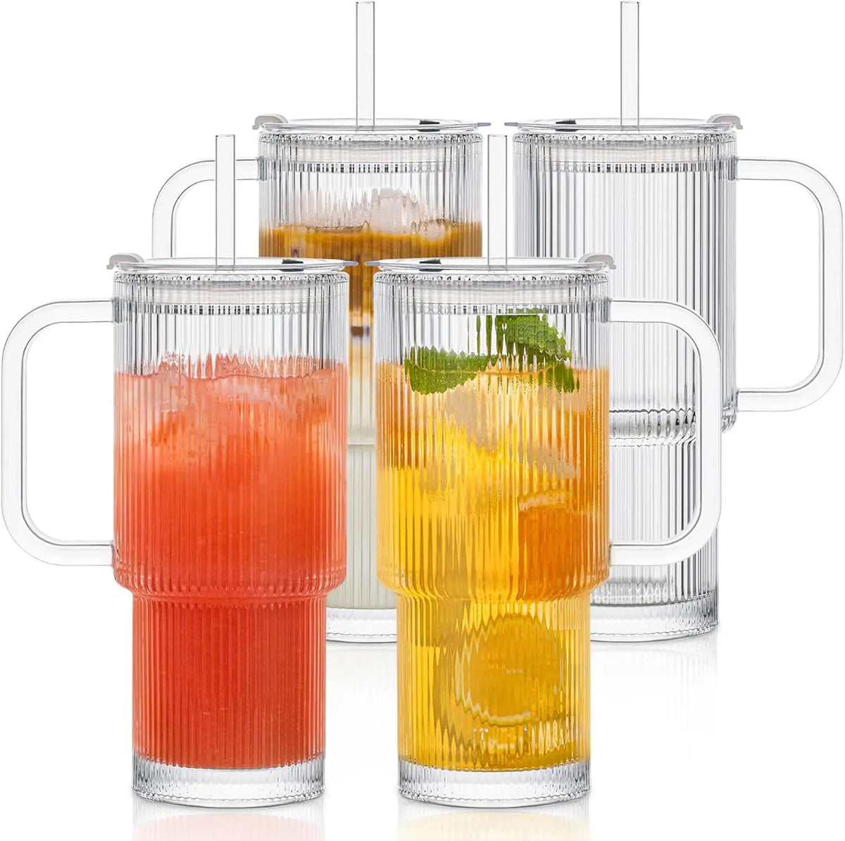 Ribbed Glass Tumbler 1L